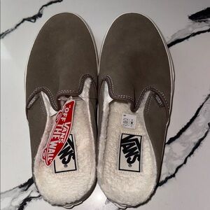 Vans Classic Slip-On in Taupe and Cream